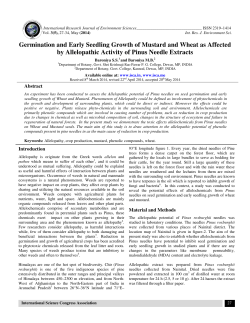 Germination and Early Seedling Growth of Mustard and Wheat as