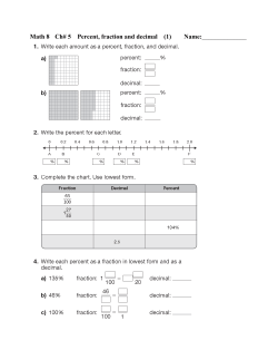 Math 8 Ch# 5 Percent, fraction and decimal (1)