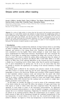 Stripes within words affect reading