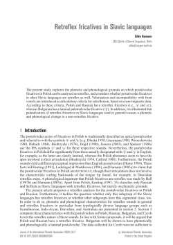 Retroflex fricatives in Slavic languages