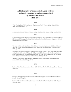 Bibliographical List of Publications