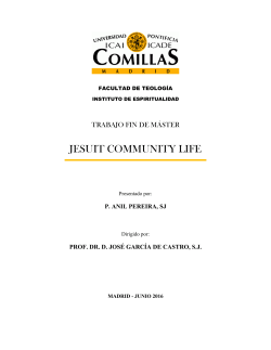 jesuit community life - Repositorio Comillas