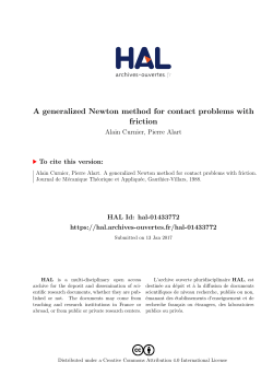 A generalized Newton method for contact problems with friction