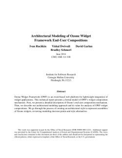 Architectural Modeling of Ozone Widget Framework End