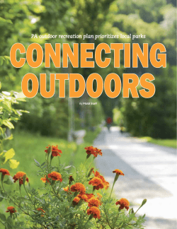 PA outdoor recreation plan prioritizes local parks