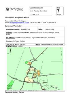 Committee and Date North Planning Committee 17th May 2016 Item
