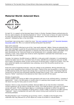 Material World: Asteroid Wars