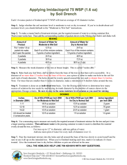 Applying Imidacloprid 75 WSP (1.6 oz)