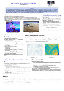 Particle Filtering for Sandstorm Tracking