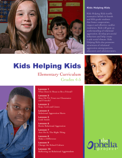 Kids Helping Kids - The Ophelia Project