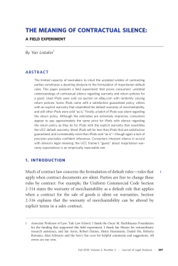 The Meaning of Contractual Silence: A Field Experiment