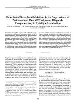 Detection of K-ras Point Mutations in the Supernatants of Peritoneal