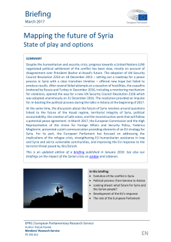 EPRS note on mapping the future of Syria (March 2017)