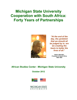 MSU-South Africa, Forty Years of Partnership  - Alt