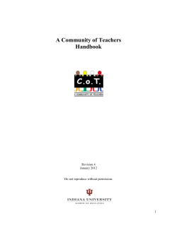 A Community of Teachers Handbook