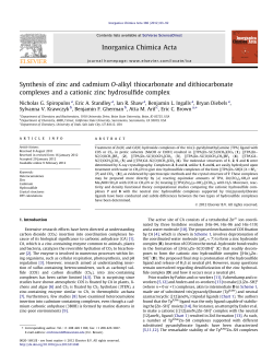 Synthesis of zinc and cadmium O-alkyl