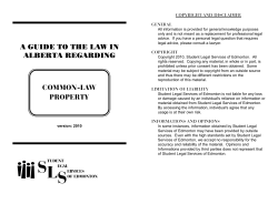 common-law property - Student Legal Services of Edmonton