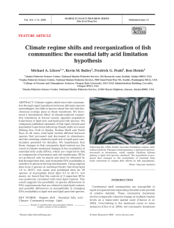 Climate regime shifts and reorganization of fish communities: the