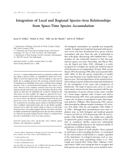 Integration of Local and Regional Species