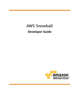 AWS Snowball - Developer Guide - AWS Documentation
