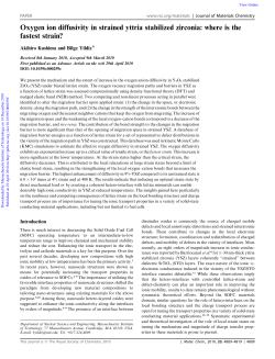 Oxygen ion diffusivity in strained yttria stabilized zirconia