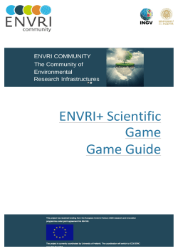 ENVRI+ Scientific Game Game Guide