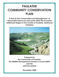 paulatuk community conservation plan