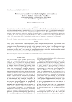 Mixed Convection Flow about a Solid Sphere Embedded in a