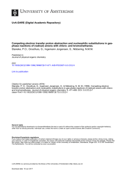 Competing electron transfer proton abstraction and - UvA-DARE