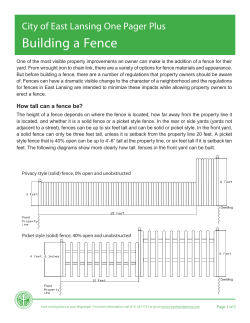 one pager plus Fence - City of East Lansing