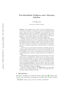 Non-Identifiable Pedigrees and a Bayesian Solution