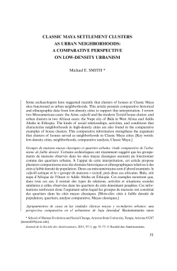 Smith, ME. Classic Maya Settlement Clusters as