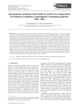 Interannual variations and trends in surface air temperature in