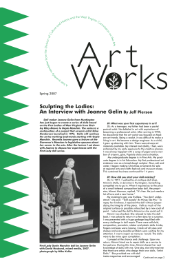Sculpting the Ladies: An Interview with Joanne Gelin By Jeff Pierson