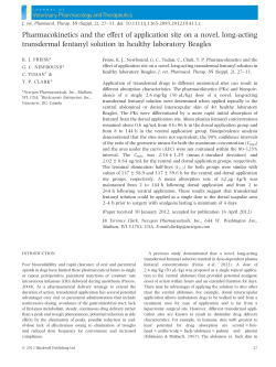 Pharmacokinetics and the effect of application site on a