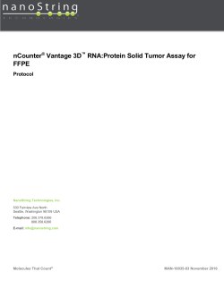 nCounter&reg; Vantage 3D RNA:Protein Solid Tumor Assay for FFPE