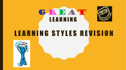 Learning Styles - Stonehenge School