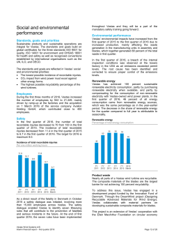 Social and environmental performance