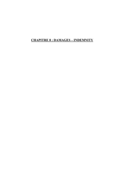 chapitre 8 : damages &ndash; indemnity - Soci&eacute;t&eacute; de l&eacute;gislation compar&eacute;e