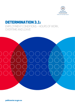 Determination 3.1 - Employment Conditions