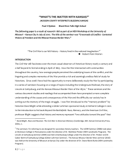 Kansas Paper 2010 - School District of Black River Falls