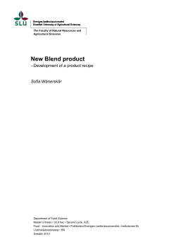 New Blend product
