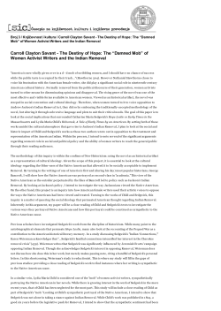 Carroll Clayton Savant - The Destiny of Hope: The “Damned Mob” of