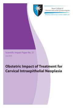 Obstetric Impact of Treatment for Cervical Intraepithelial