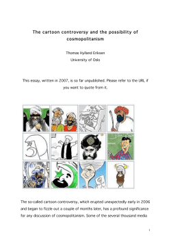 The cartoon controversy and the possibility of cosmopolitanism