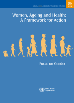 Women, Ageing and Health: A Framework for Action