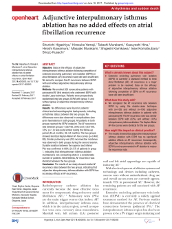 Adjunctive interpulmonary isthmus ablation has