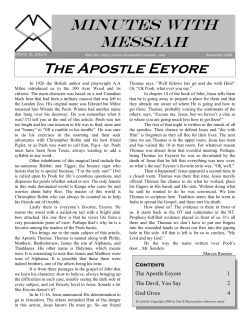 MINUTES WITH MESSIAH The Apostle Eeyore