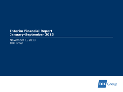 Interim Financial Report January-September 2013