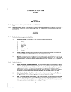 BY-LAWS - Jackson Park Yacht Club